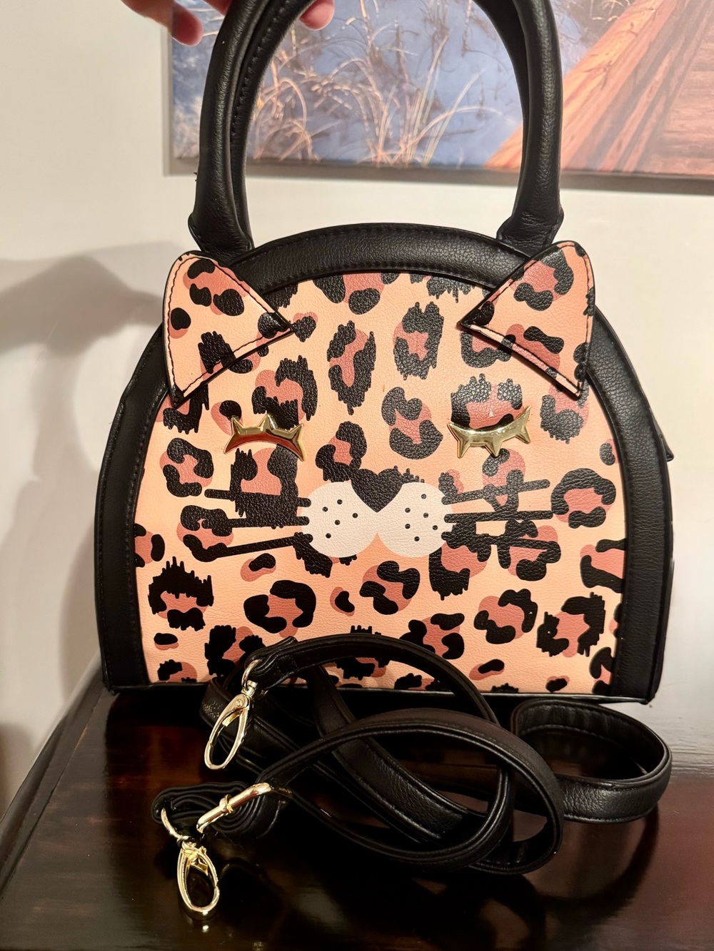 Betsy Johnson Cat convertible  Crossbody Bag